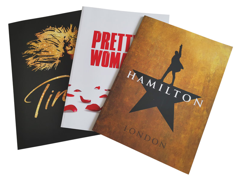 Eclipse Print Solutions West End theatre show souvenir brochures for Tina, Pretty Woman and Hamilton